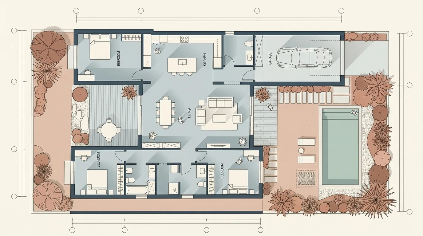 Planta de um projeto com identidade Nanquim
